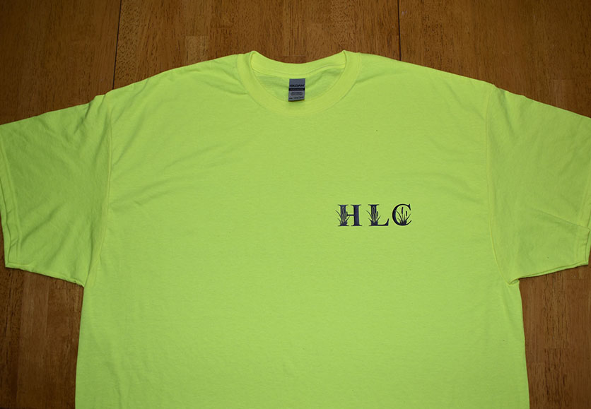 haynes lawn care yellow shirt front