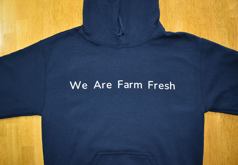 crystal valley farm sweatshirt front